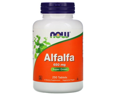 Люцерна Now Foods (Alfalfa) 650 мг 250 таблеток Люцерна Now Foods (Alfalfa) 650 мг 250 таблеток