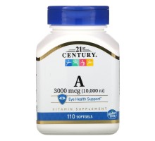 Вітамін A 21st Century (Vitamin A) 10000 МО 110 капсул