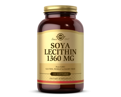 Лецитин невибілений Solgar (Lecithin) 1360 мг 100 капсул Лецитин невибілений Solgar (Lecithin) 1360 мг 100 капсул