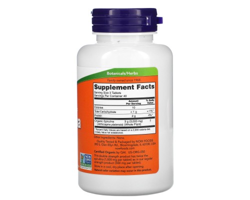 Спіруліна Now Foods (Spirulina) 1000 мг 120 таблеток Спіруліна Now Foods (Spirulina) 1000 мг 120 таблеток