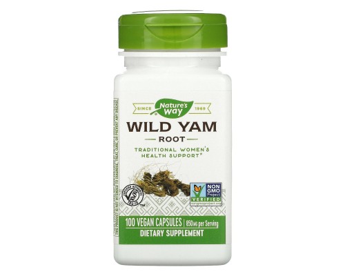 Дикий ям, корінь, Nature's Way, 425 мг, 100 капсул Дикий ям, корінь, Nature's Way, 425 мг, 100 капсул