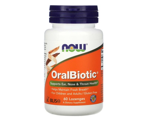 NOW Foods, OralBiotic, 60 льодяників NOW Foods, OralBiotic, 60 льодяників