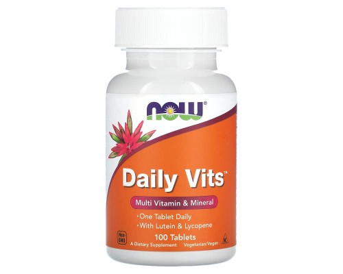 NOW Foods, Daily Vits, мультивитамины и микроэлементы, 100 таблеток NOW Foods, Daily Vits, мультивитамины и микроэлементы, 100 таблеток