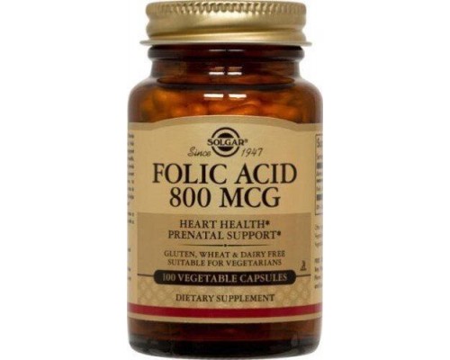 Фолієва кислота Solgar (Folic Acid) 800 мкг 100 капсул Фолієва кислота Solgar (Folic Acid) 800 мкг 100 капсул