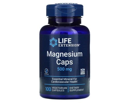 Life Extension, капсули з магнієм, 500 мг, 100 вегетаріанських капсул Life Extension, капсули з магнієм, 500 мг, 100 вегетаріанських капсул