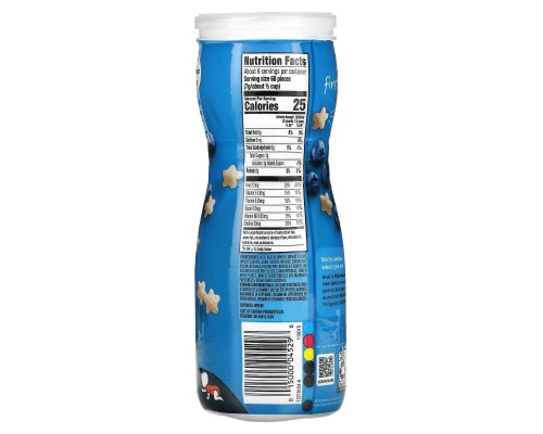 Дитячі пуфи з чорницею від 8 місяців Gerber (Puffs Puffed Grain Snack 8+ Months Blueberry) 42 г Дитячі пуфи з чорницею від 8 місяців Gerber (Puffs Puffed Grain Snack 8+ Months Blueberry) 42 г