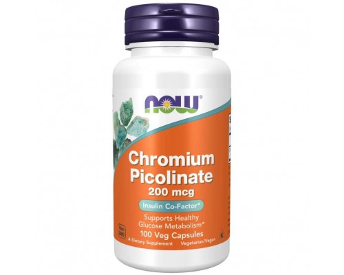 Хром піколінат Now Foods (Chromium Picolinate) 200 мкг 100 вегетаріанських капсул Хром піколінат Now Foods (Chromium Picolinate) 200 мкг 100 вегетаріанських капсул