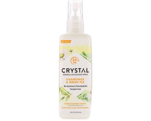 Кристалл дезодорант-спрей для тела ромашка и зеленый чай Crystal Body Deodorant (Deodorant Body Spray) 118 мл Кристалл дезодорант-спрей для тела ромашка и зеленый чай Crystal Body Deodorant (Deodorant Body Spray) 118 мл