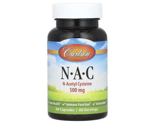 Carlson, N-A-C, 500 mg, 60 Capsules Carlson, N-A-C, 500 mg, 60 Capsules