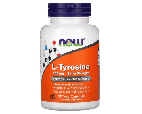 Тирозин Now Foods (L-Tyrosine) 750 мг 90 вегетаріанських капсул Тирозин Now Foods (L-Tyrosine) 750 мг 90 вегетаріанських капсул