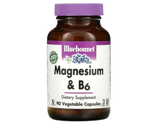Магній плюс B6 Bluebonnet Nutrition (Magnesium plus B6) 90 капсул Магній плюс B6 Bluebonnet Nutrition (Magnesium plus B6) 90 капсул