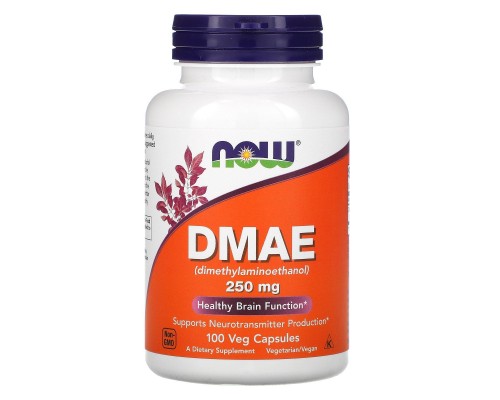 ДМАЕ Now Foods (DMAE) 250 мг 100 рослинних капсул ДМАЕ Now Foods (DMAE) 250 мг 100 рослинних капсул