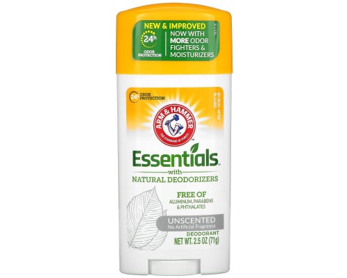 Натуральний дезодорант для чоловіків та жінок без запаху Arm & Hammer (Essentials with Natural Deodorizers Deodorant Unscented) 71 г Натуральний дезодорант для чоловіків та жінок без запаху Arm & Hammer (Essentials with Natural Deodorizers Deodorant Unscented) 71 г