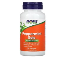 Перцева м'ята Now Foods (Peppermint Gels with Ginger & Fennel Oils) 90 капсул.