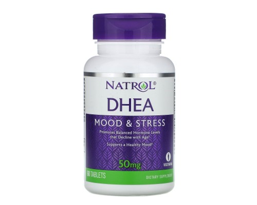 Дегідроепіандростерон Natrol (DHEA) 50 мг 60 таблеток Дегідроепіандростерон Natrol (DHEA) 50 мг 60 таблеток