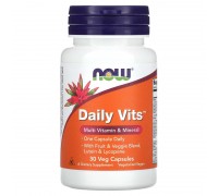 Мультивітаміни і мінерали Now Foods (Daily Vits) 30 вегетаріанських капсул