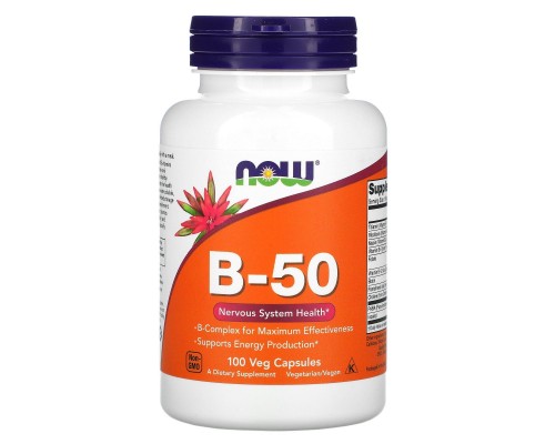 Вітамін В-50 комплекс Now Foods (B-Complex) 100 капсул Вітамін В-50 комплекс Now Foods (B-Complex) 100 капсул