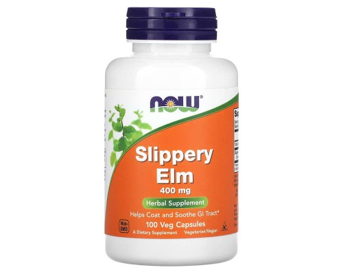 Слизький в'яз Now Foods (Slippery Elm) 400 мг 100 капсул Слизький в'яз Now Foods (Slippery Elm) 400 мг 100 капсул