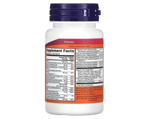 Мультивітаміни і мінерали Now Foods (Daily Vits) 30 вегетаріанських капсул Мультивітаміни і мінерали Now Foods (Daily Vits) 30 вегетаріанських капсул