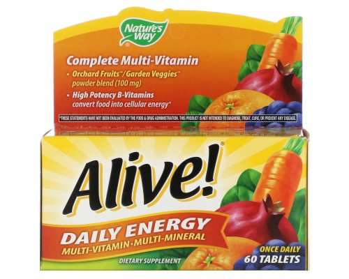 Мультивітаміни Nature's Way (Alive! Daily Energy) 60 таблеток Мультивітаміни Nature's Way (Alive! Daily Energy) 60 таблеток