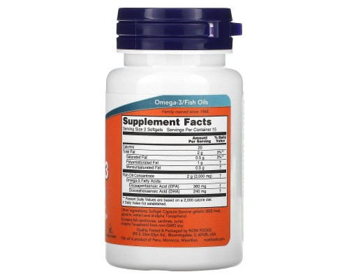 Омега 3 Now Foods (Omega-3) 30 капсул Омега 3 Now Foods (Omega-3) 30 капсул