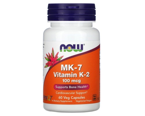 MK-7 Вітамін K-2 Now Foods (MK-7 Vitamin K-2) 100 мкг 60 капсул MK-7 Вітамін K-2 Now Foods (MK-7 Vitamin K-2) 100 мкг 60 капсул