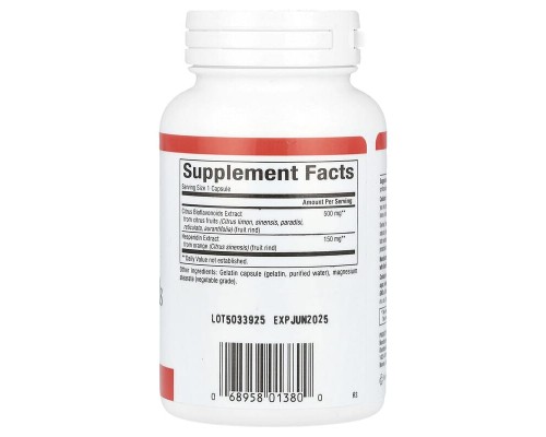 Natural Factors, цитрусові біофлавоноїди з гесперидином, 650 мг, 90 капсул Natural Factors, цитрусові біофлавоноїди з гесперидином, 650 мг, 90 капсул