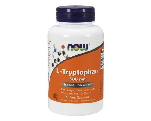 Триптофан Now Foods (L-Tryptophan) 500 мг 60 капсул Триптофан Now Foods (L-Tryptophan) 500 мг 60 капсул
