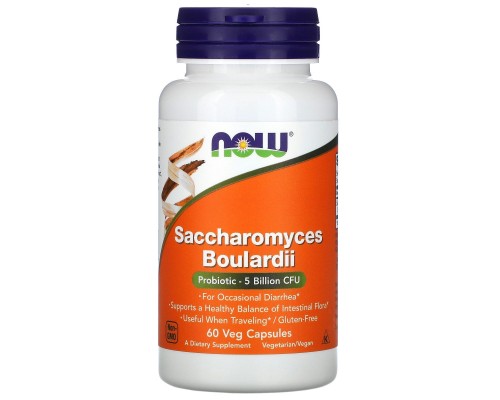 Сахароміцети Буларді Now Foods (Saccharomyces Boulardii) 60 рослинних капсул Сахароміцети Буларді Now Foods (Saccharomyces Boulardii) 60 рослинних капсул