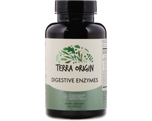 Травні ферменти Terra Origin (Digestive Enzymes) 60 капсул Травні ферменти Terra Origin (Digestive Enzymes) 60 капсул
