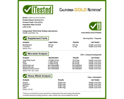 California Gold Nutrition, бенфотіамін, 150 мг, 30 рослинних капсул California Gold Nutrition, бенфотіамін, 150 мг, 30 рослинних капсул