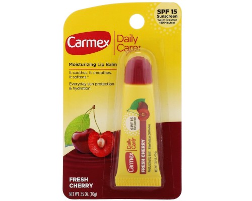 Зволожуючий бальзам для губ вишня SPF15 Carmex (Daily Care Moisturizing Lip Balm Fresh Cherry) 10 г Зволожуючий бальзам для губ вишня SPF15 Carmex (Daily Care Moisturizing Lip Balm Fresh Cherry) 10 г