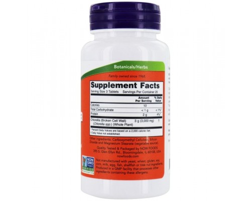 Хлорелла Now Foods (Chlorella) 1000 мг 60 таблеток Хлорелла Now Foods (Chlorella) 1000 мг 60 таблеток