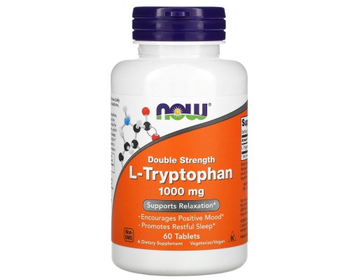 Триптофан Now Foods (L-Tryptophan) 1000 мг 60 таблеток Триптофан Now Foods (L-Tryptophan) 1000 мг 60 таблеток
