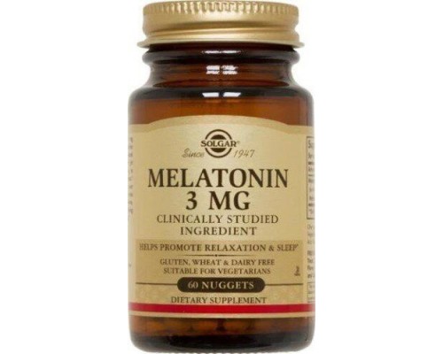 Мелатонін Solgar (Melatonin) 3 мг 60 таблеток Мелатонін Solgar (Melatonin) 3 мг 60 таблеток