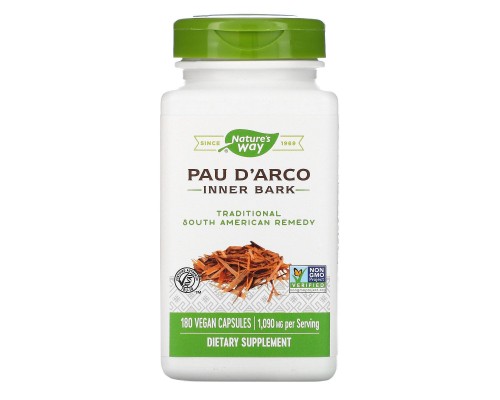 Пау Дарко Nature's Way (Pau d'Arco) 545 мг 180 капсул Пау Дарко Nature's Way (Pau d'Arco) 545 мг 180 капсул