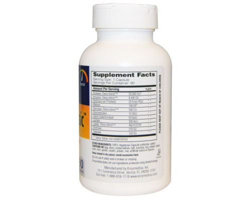 Digest Basic, формула основних ферментів, Enzymedica, 90 капсул Digest Basic, формула основних ферментів, Enzymedica, 90 капсул