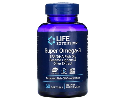 Омега-3 Life Extension (Super Omega-3) 60 капсул Омега-3 Life Extension (Super Omega-3) 60 капсул