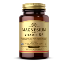 Магній з вітаміном B-6 Solgar (Magnesium With Vitamin B6) 133/8 мг 100 таблеток  