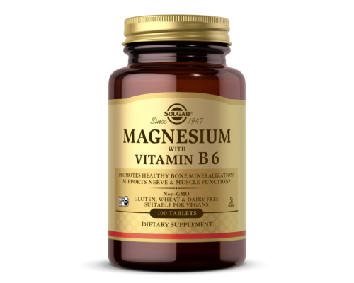 Магній з вітаміном B-6 Solgar (Magnesium With Vitamin B6) 133/8 мг 100 таблеток Магній з вітаміном B-6 Solgar (Magnesium With Vitamin B6) 133/8 мг 100 таблеток