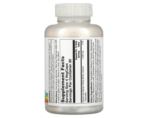 Кальцій цитрат, Calcium Citrate, Solaray, 1000 мг, 120 вегетаріанських капсул Кальцій цитрат, Calcium Citrate, Solaray, 1000 мг, 120 вегетаріанських капсул