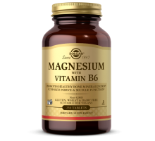 Магній з вітаміном В-6 Solgar (Magnesium With Vitamin B6) 250 таблеток