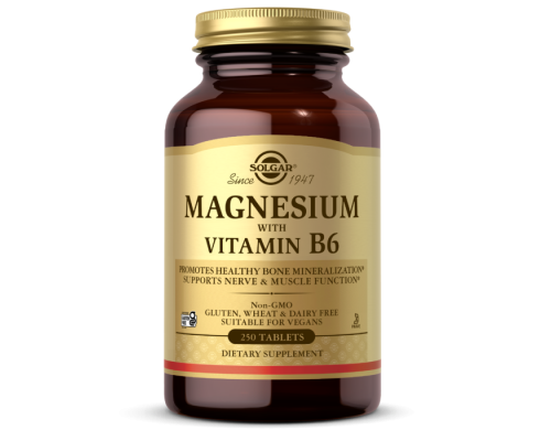 Магній з вітаміном В-6 Solgar (Magnesium With Vitamin B6) 250 таблеток Магній з вітаміном В-6 Solgar (Magnesium With Vitamin B6) 250 таблеток