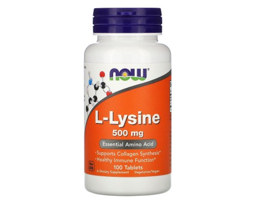 Лізин Now Foods (L-Lysine) 500 мг 100 таблеток Лізин Now Foods (L-Lysine) 500 мг 100 таблеток