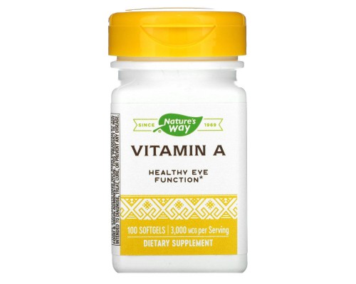 Вітамін A Nature's Way (Vitamin A) 10000 МО 100 таблеток Вітамін A Nature's Way (Vitamin A) 10000 МО 100 таблеток