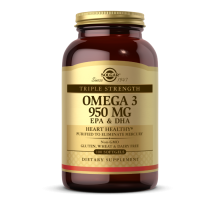 Омега-3 ЕПК та ДГК потрійна сила Solgar (Omega 3 EPA & DHA) 950 мг 100 капсул