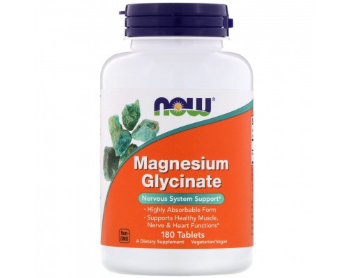 Гліцинат Магнію Now Foods (Magnesium Glycinate) 180 таблеток Гліцинат Магнію Now Foods (Magnesium Glycinate) 180 таблеток
