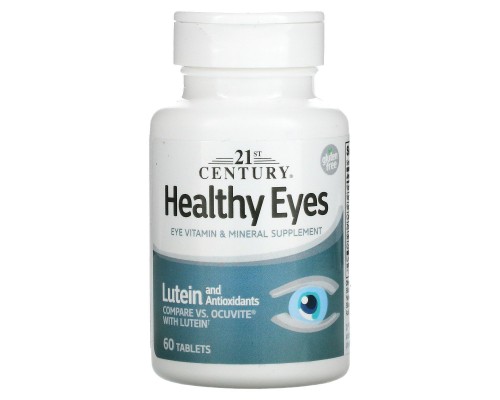 Healthy Eyes (здорові очі) з лютеїном, 21st Century, 60 таблеток Healthy Eyes (здорові очі) з лютеїном, 21st Century, 60 таблеток