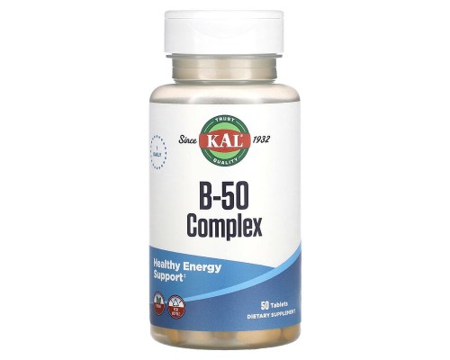 KAL, B-50 Complex, 50 Tablets KAL, B-50 Complex, 50 Tablets