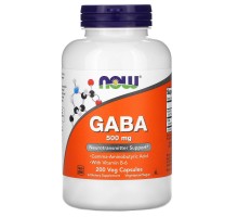 ГАМК гамма-аміномасляна кислота Now Foods (GABA) 500 мг 200 капсул
